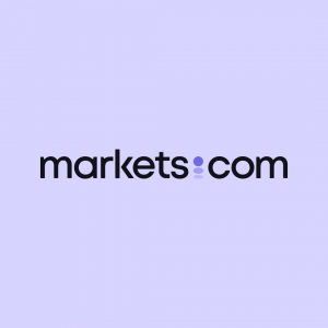 Markets.com Logo On A Purple Background