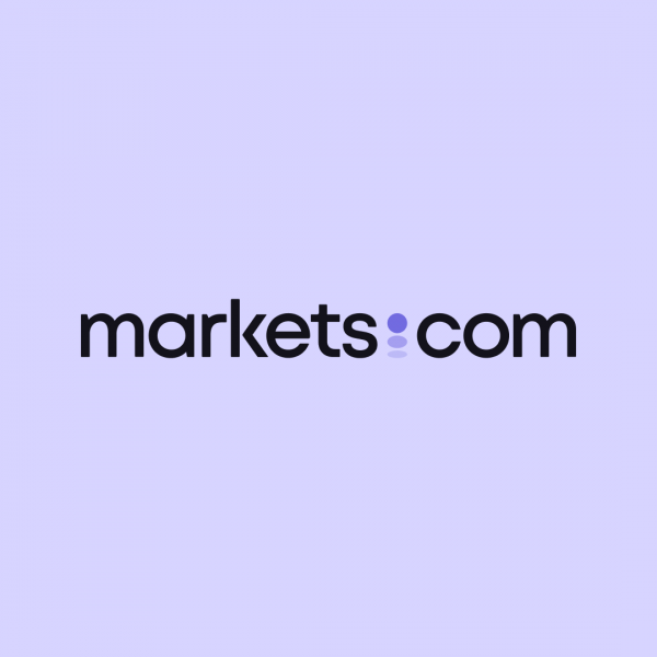 Markets.com Logo On A Purple Background