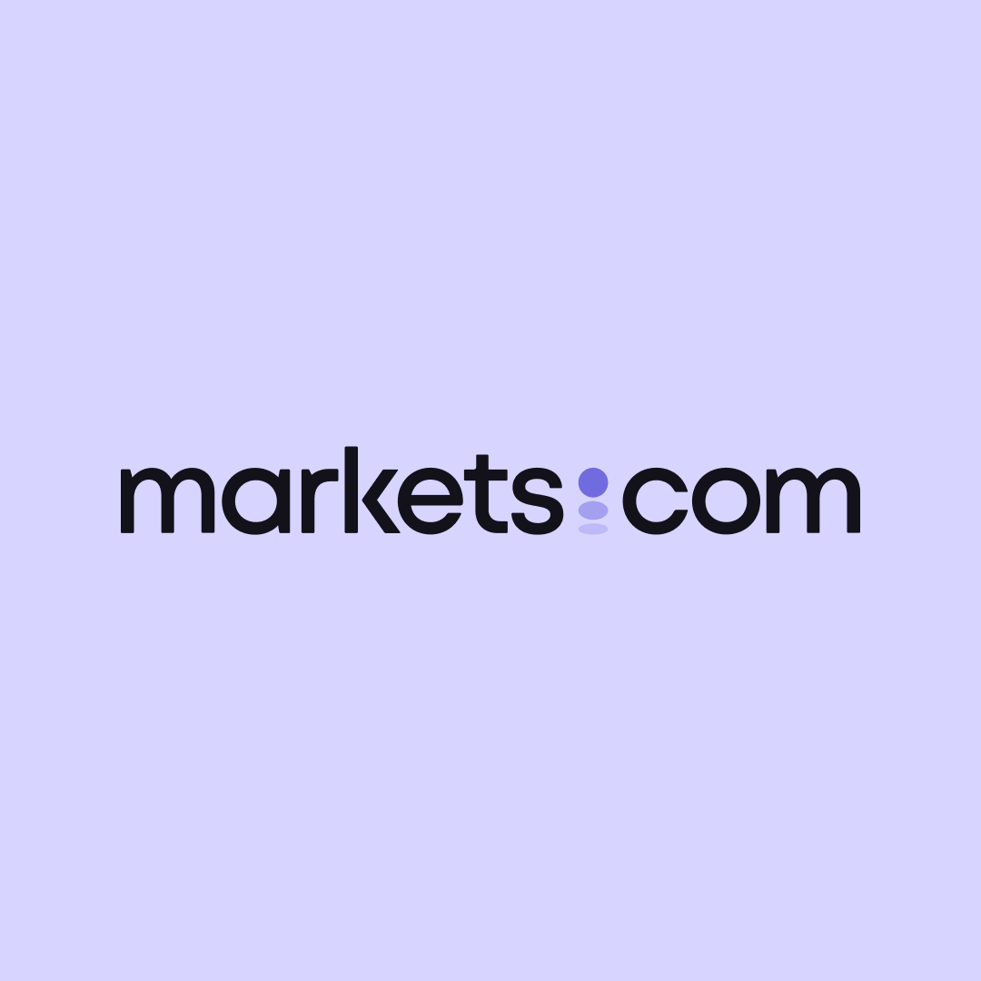 Markets.com Logo On A Purple Background