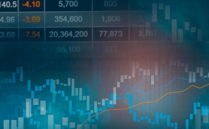 washed out blue and white forex chart