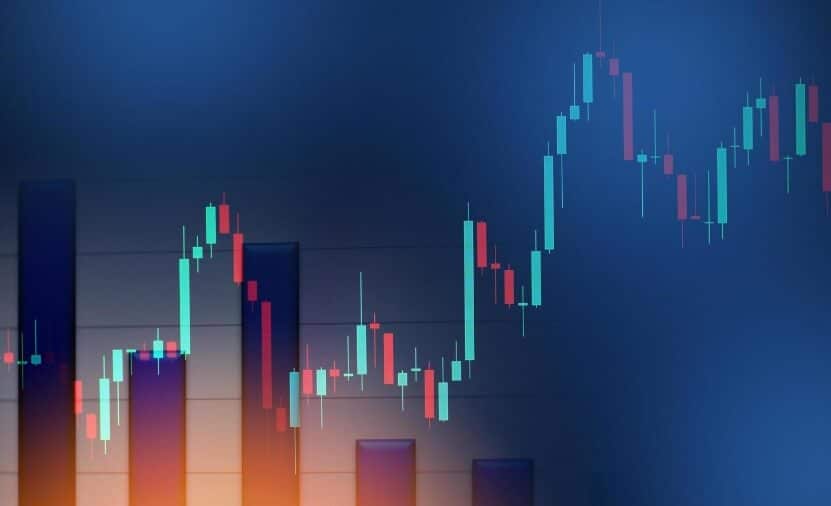 blue forex chart overlay