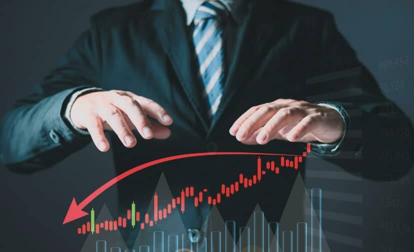 hand hovering over virtual forex chart illustrating CVD Trading