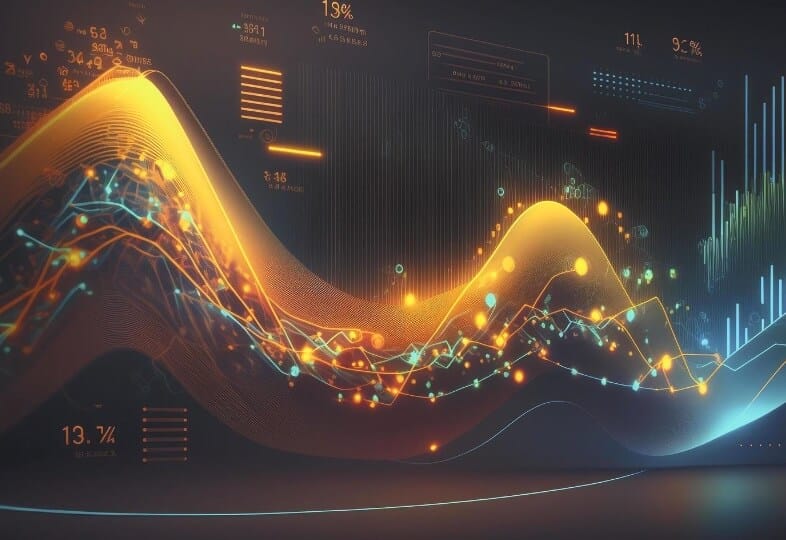 yellow and gold forex trading chart