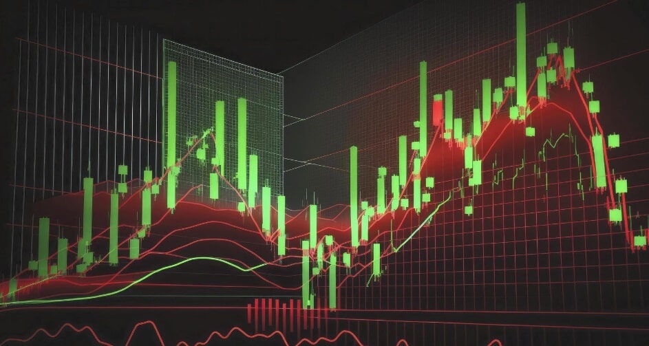 red and green virtual forex charr