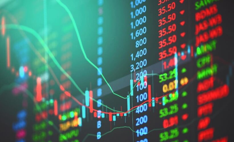 forex chart with overlay and price