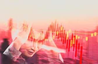 man holding head showing forex trading chart