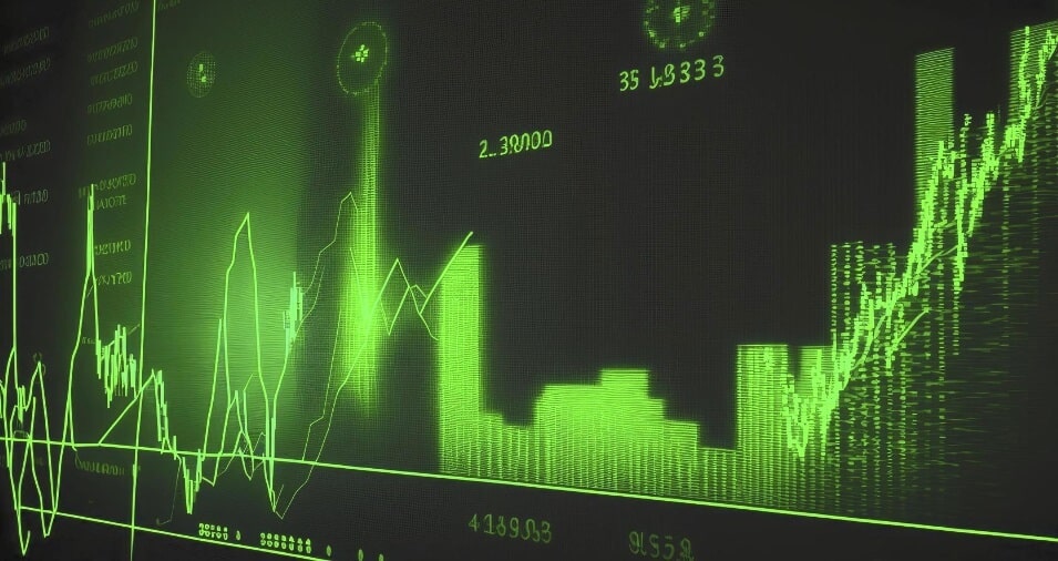 green forex trading chart